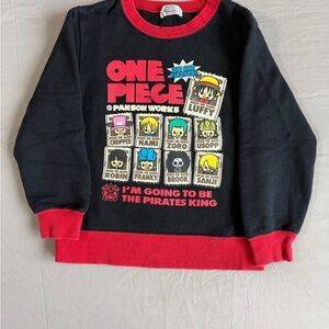 Onepiece Black and Red Kids Pirate Sweatshirt